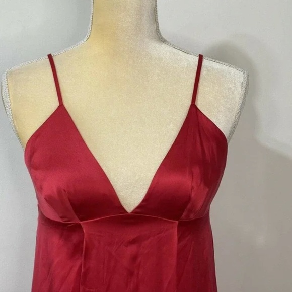 Rebecca Minkoff Strawberry Red Silk Blend Runway Petal Slip on Dress Siz… - Picture 5 of 12